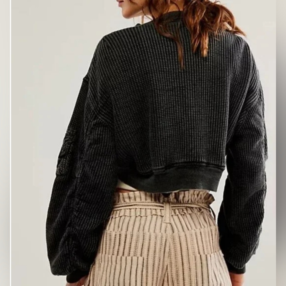 Free People Klara Reversible Quilted Cropped Jacket - Picture 2 of 6